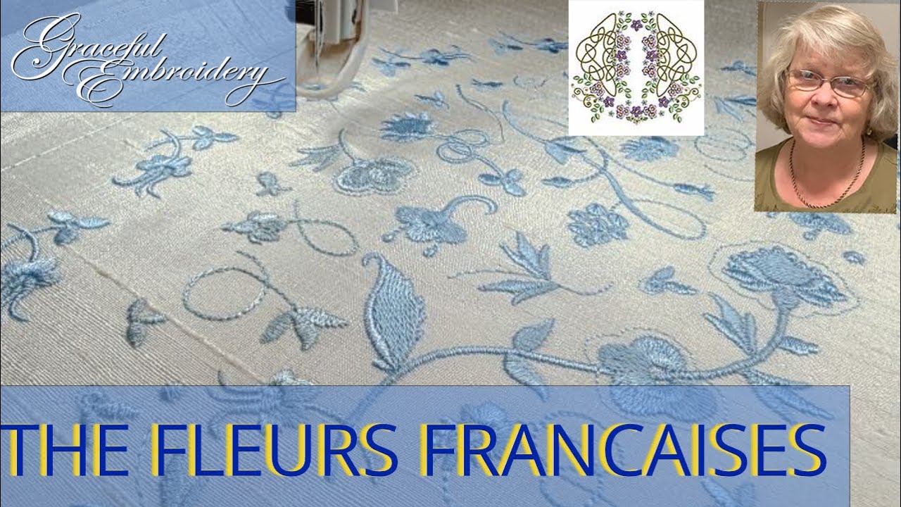 The Fleurs Francaises collection of embroidery designs