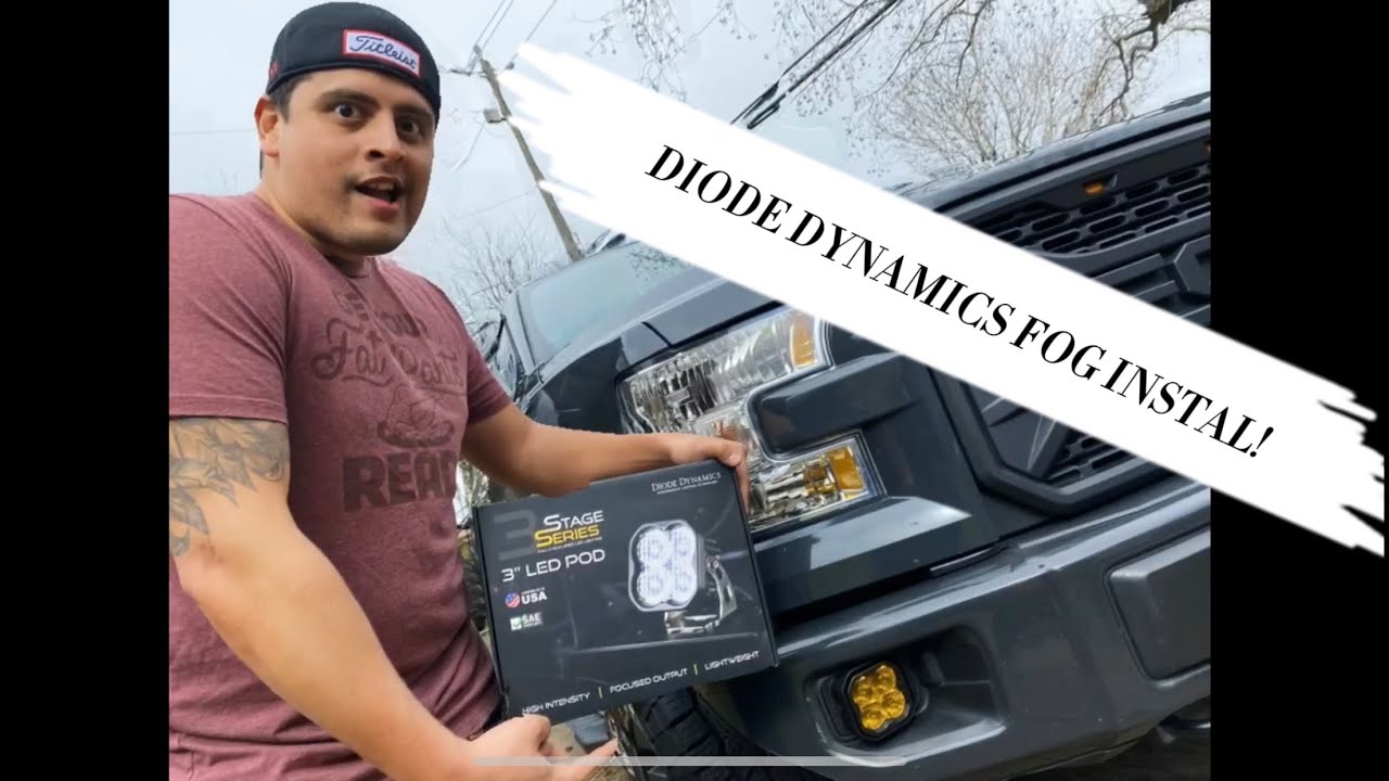 Diode Dynamics SS3 pro amber fog lights install on F-150