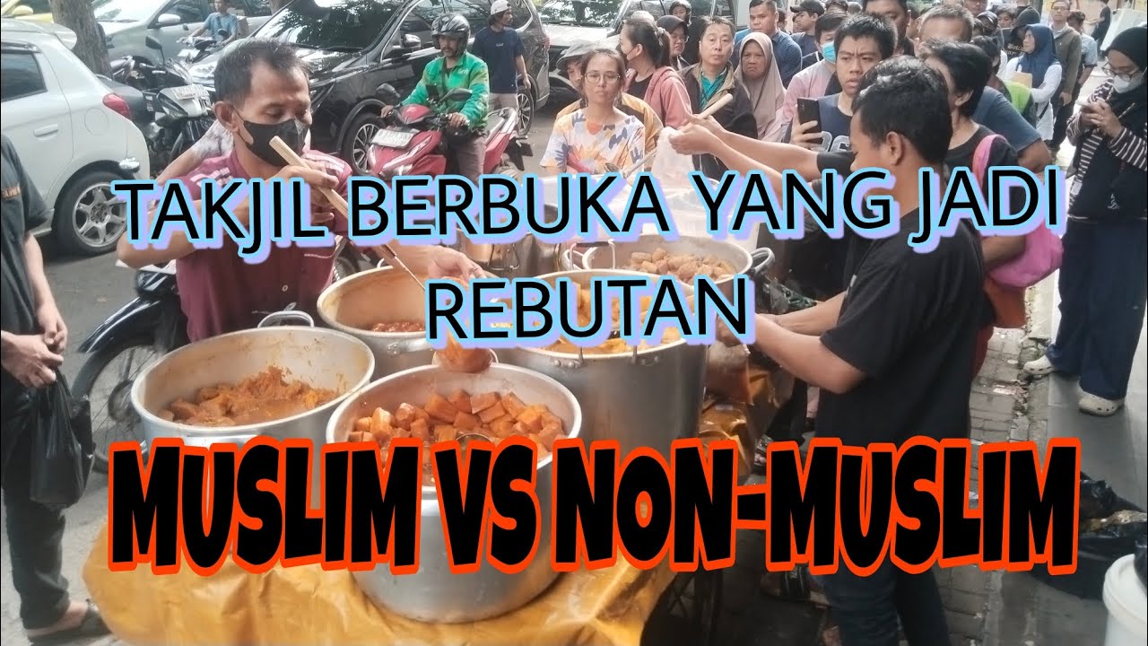 Takjil jadi rebutan muslim Dan non muslim, 1 jam ludes 