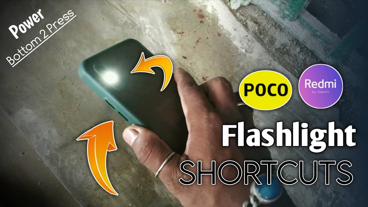 Redmi Poco Flashlight Shortcut Double Tap Power Button torch on | flashlight shortcut any android
