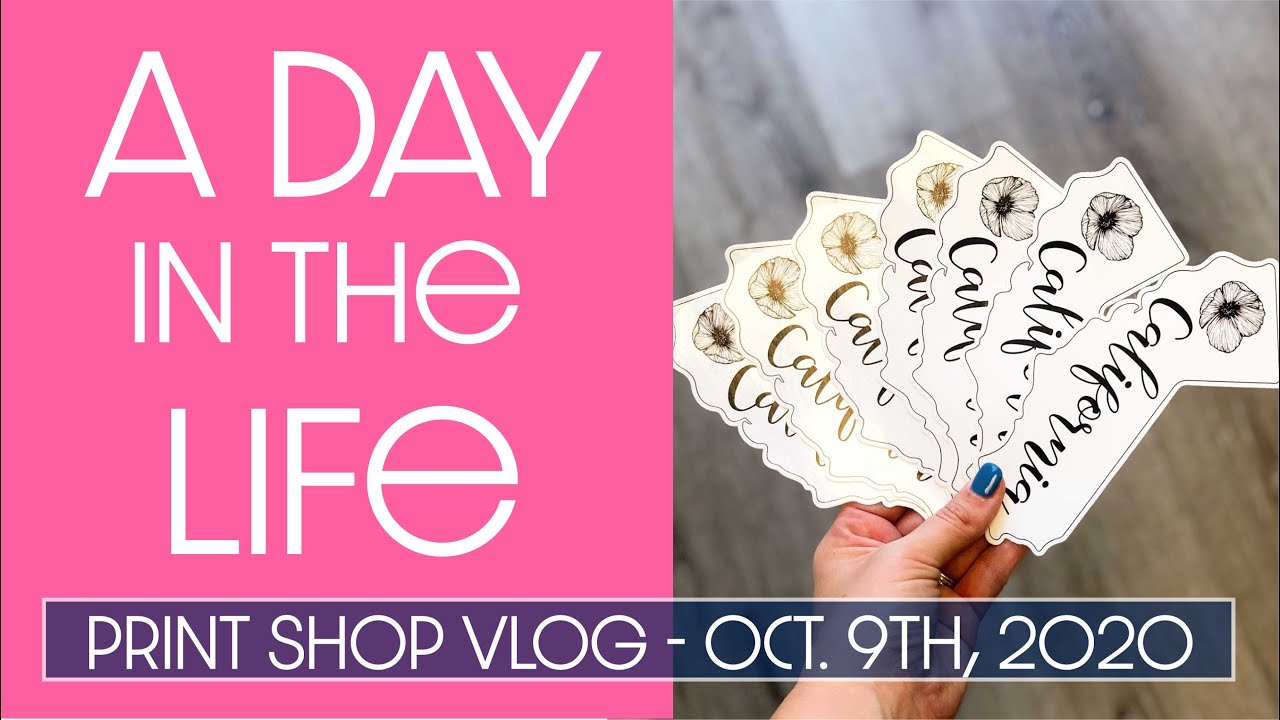 Printing Stickers, Shipping Tips and Bulk Orders: Print Shop Vlog October 9th