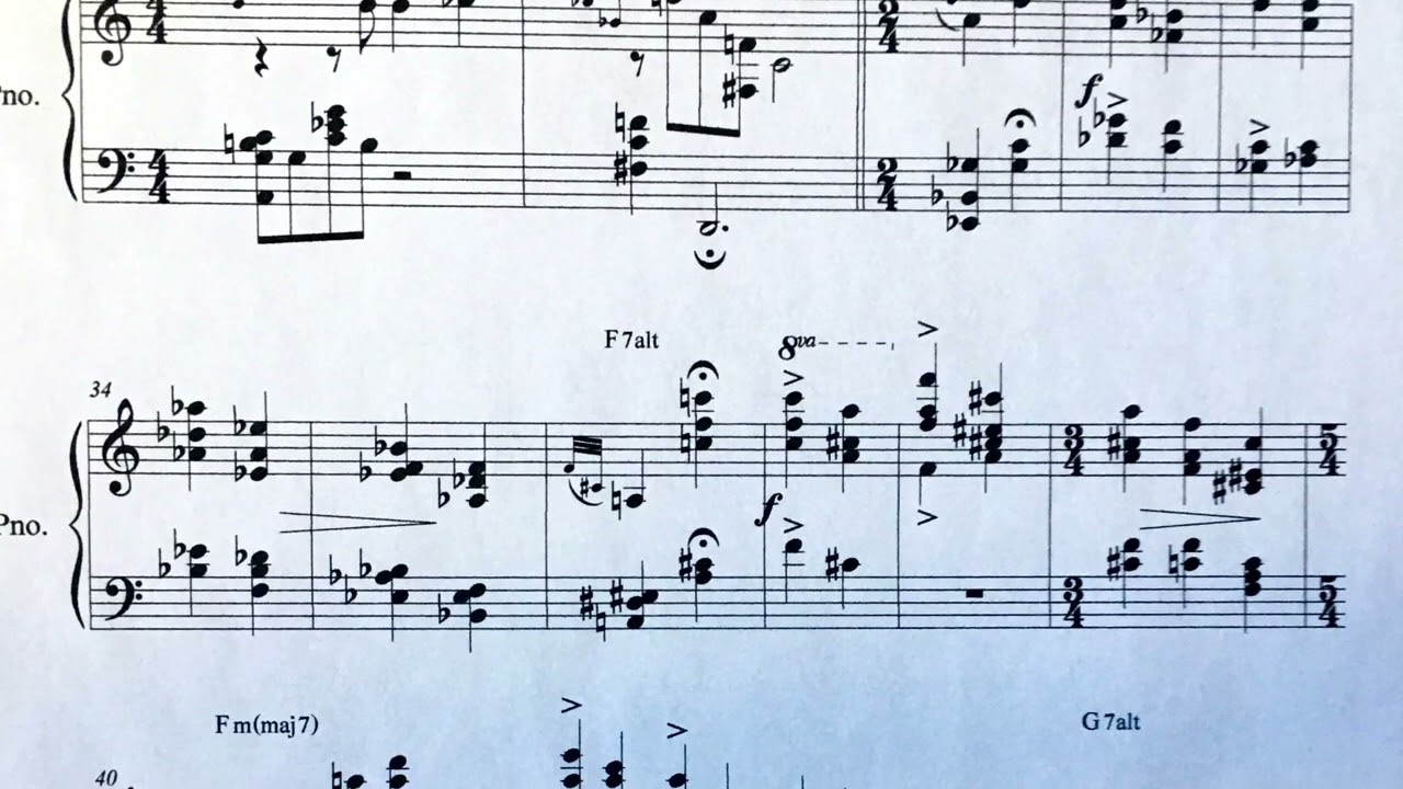 Lyle Mays Sheet Music - famous Buenos Aires Close to Home SOLO PIANO INTRO