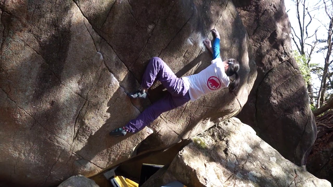 恵那 ジャスラ 四段【クライミングチャンネル】外岩ボルダリングの動画・トポはクライミングチャンネル 【Climbing Areas and Boulders in Japan】