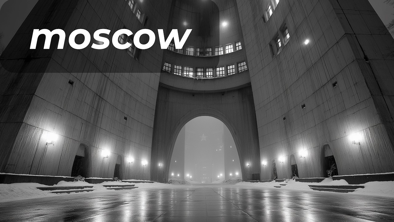 Moscow 🇷🇺 Brutalist Night 🏛️ Dark Ambient Music The Architecture of Power [ 2 Hours ]