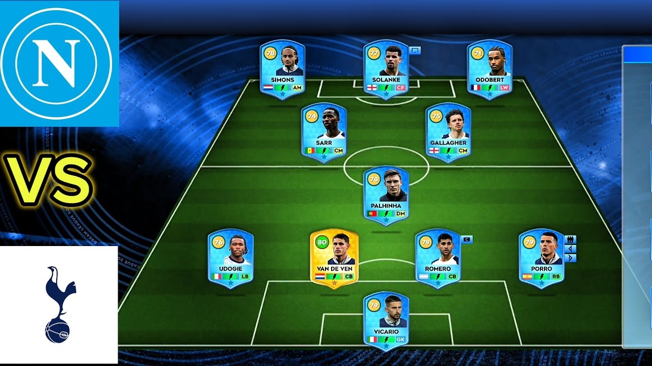 DLS26: НАПОЛИ ПРОТИВ ТОТТЕНХЭМА 2-4 WTFF ФУТБОЛ В DREAM LEAGUE! 🔥⚽👑 #dls26 #dls