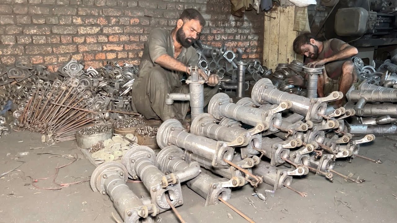 Manufacturing Process of Water Hand Pumps in a Huge Factory