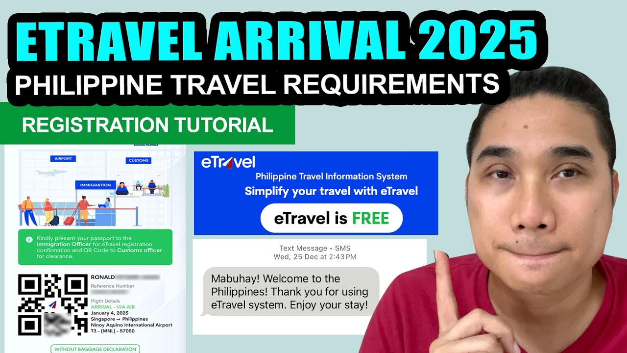 ETRAVEL GOV PH REGISTRATION 2025 | ETRAVEL PASS  ARRIVAL PHILIPPINES TUTORIAL 2025