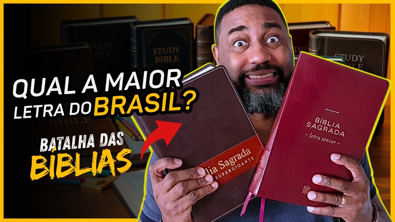 🔴Bíblia Letra SUPERGIGANTE x Bíblia Letra SÊNIOR - Qual a MAIOR Letra do Brasil? | Flávio Sacramento