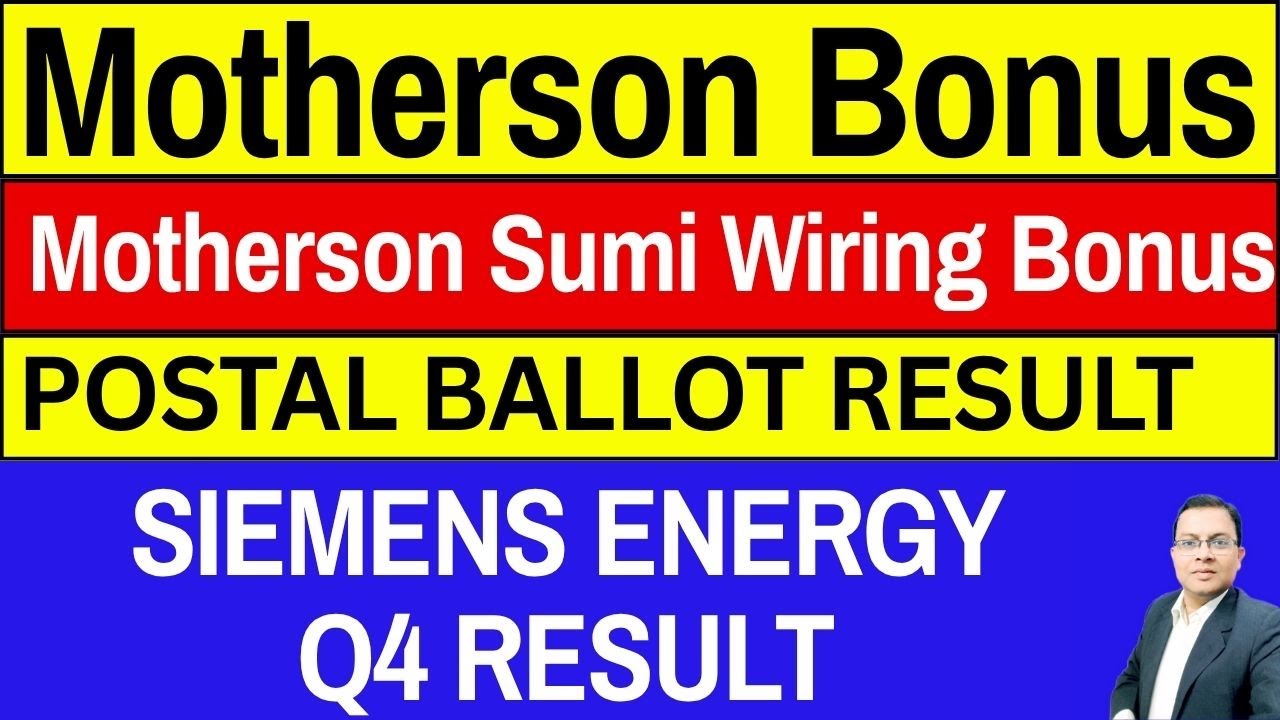 Motherson Bonus I Samvardhana Motherson Bonus I Motherson Share latest news I Siemens energy I ENRIN