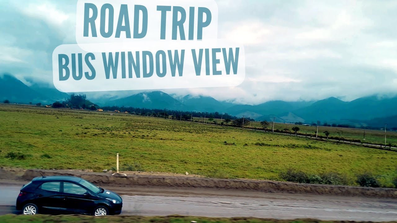 Road Trip Ambience - Enjoying the Amazing View from a Bus Window