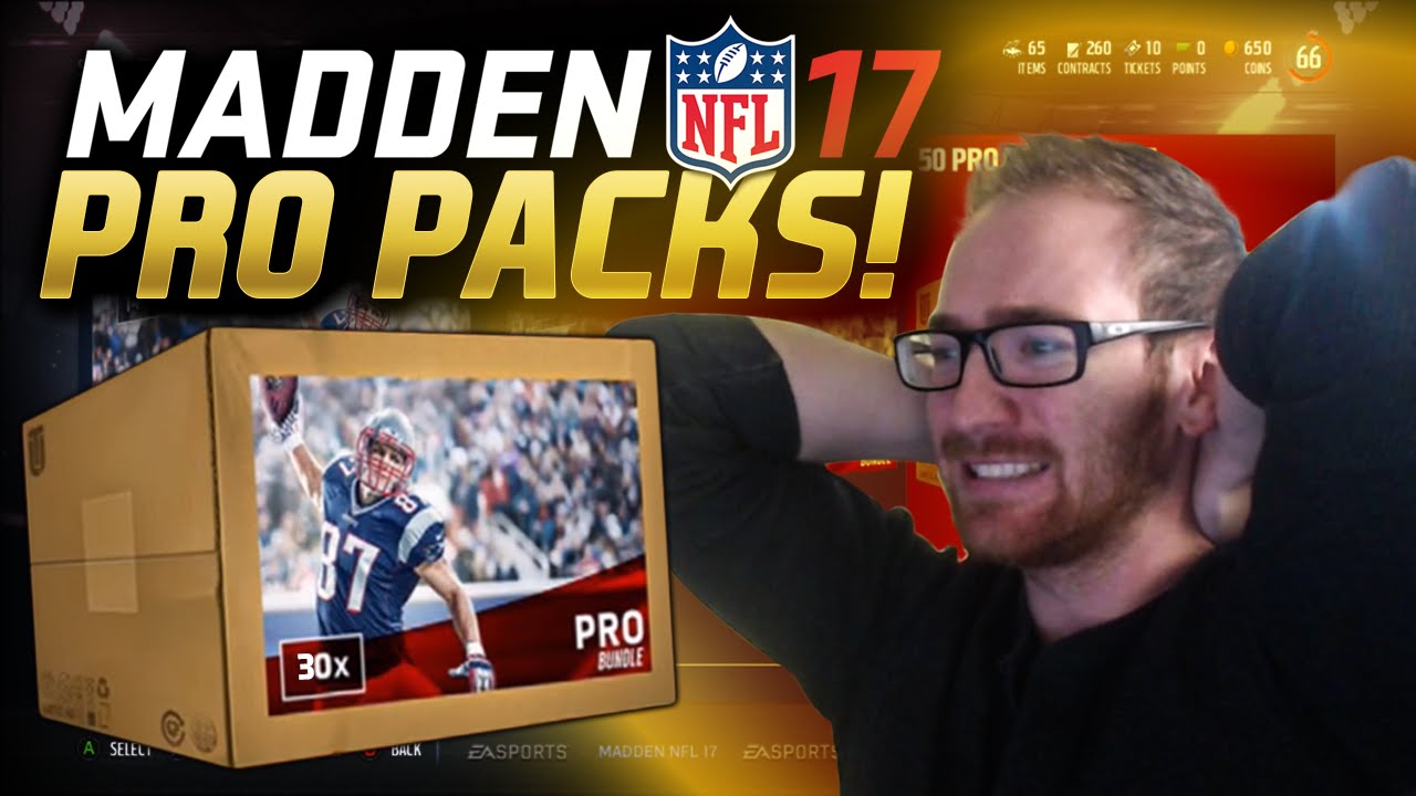 OPENING ALL THE PRO PACKS | MADDEN 17 ULTIMATE TEAM | OpTicBigTymeR