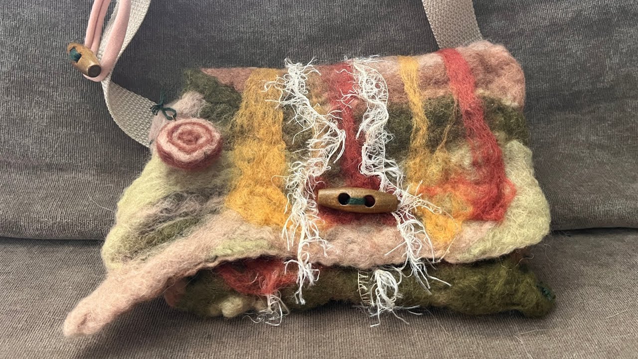 Wet Felting a Bag from Start to Finish | My First Attempt