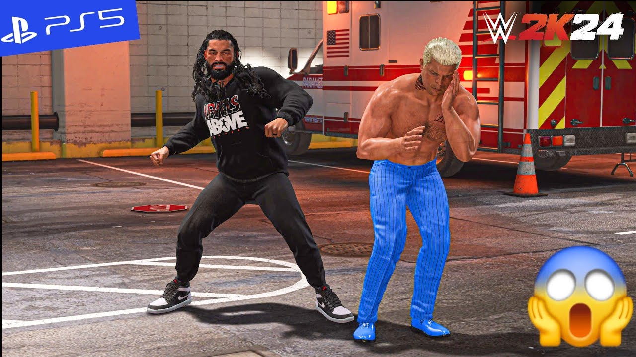 Roman Reigns Attacks Cody Rhodes Backstage - WWE 2K24 Gameplay | PS5