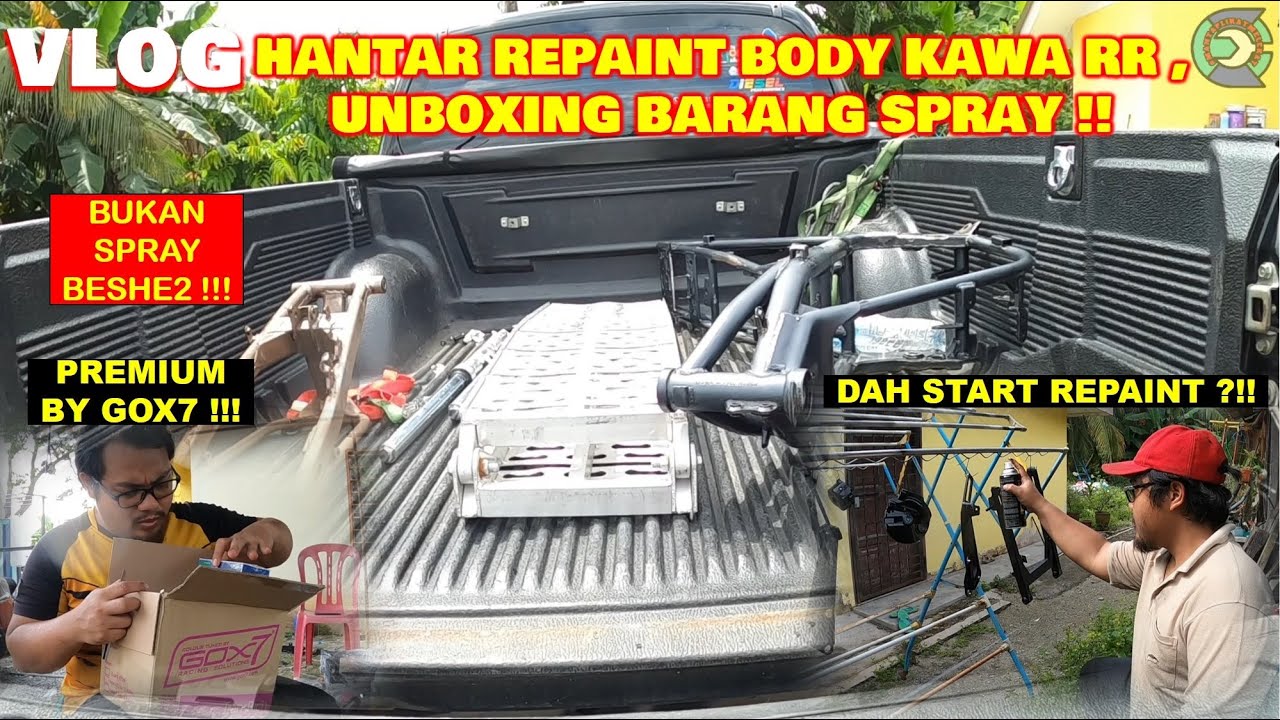 PROJECT KAWA RR150 SADAI AKU | HANTAR REPAINT BODY | UNBOXING GOX 7 | CUACA TAK CUN ! | RR150 JEM !!