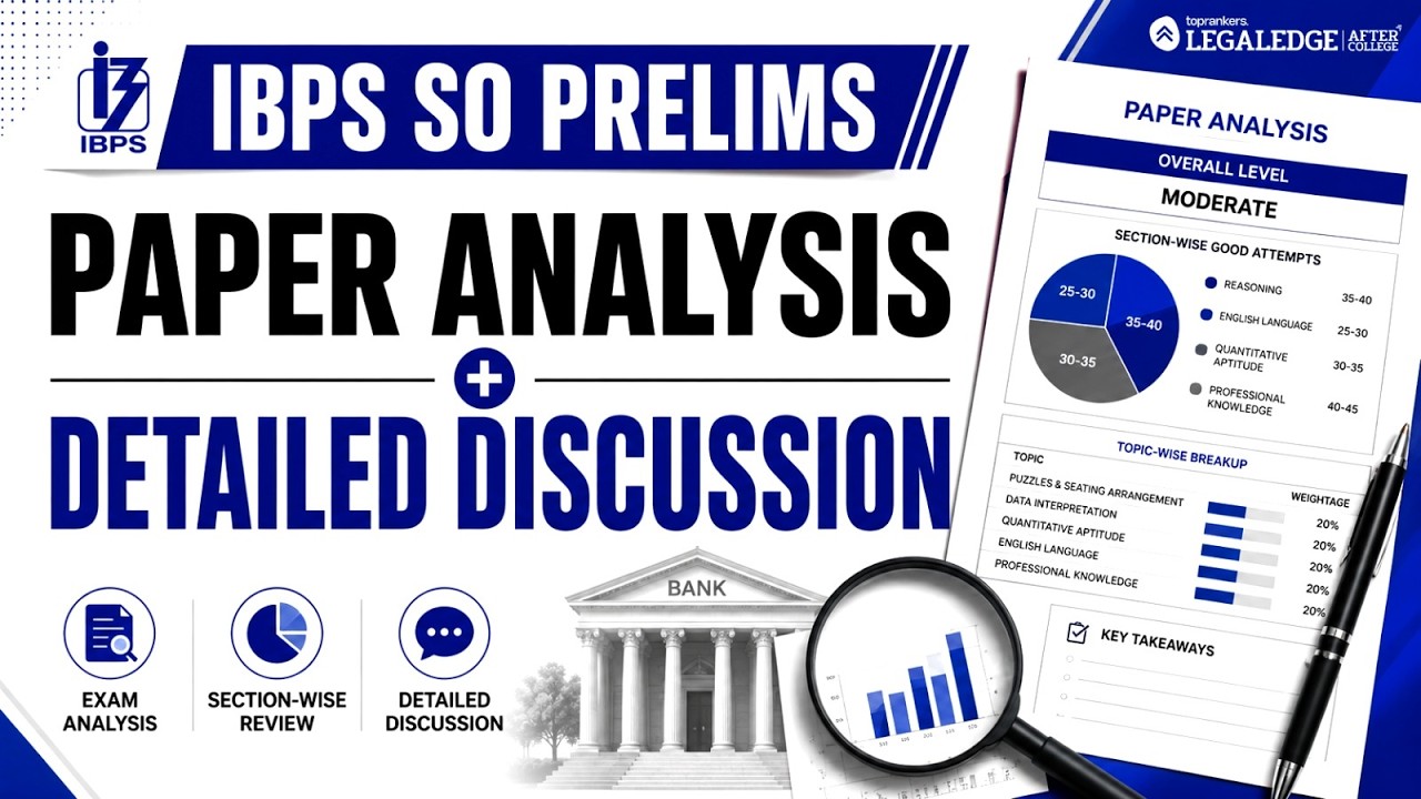IBPS SO Law Officer Paper Analysis | Detailed Discussion | Shift 1 Analysis