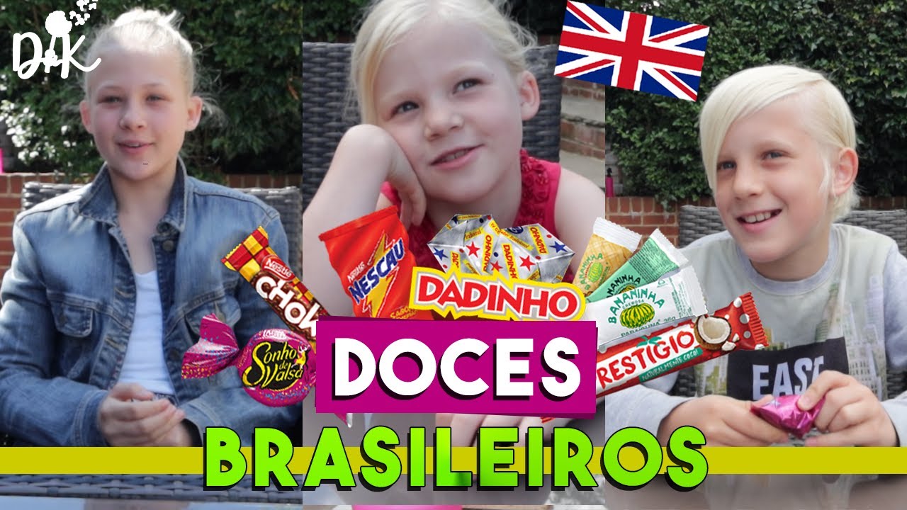 CRIANÇAS GRINGAS PROVANDO DOCES BRASILEIROS #1 (KIDS TASTING BRAZILIAN SWEETS) | Dani&Kiel