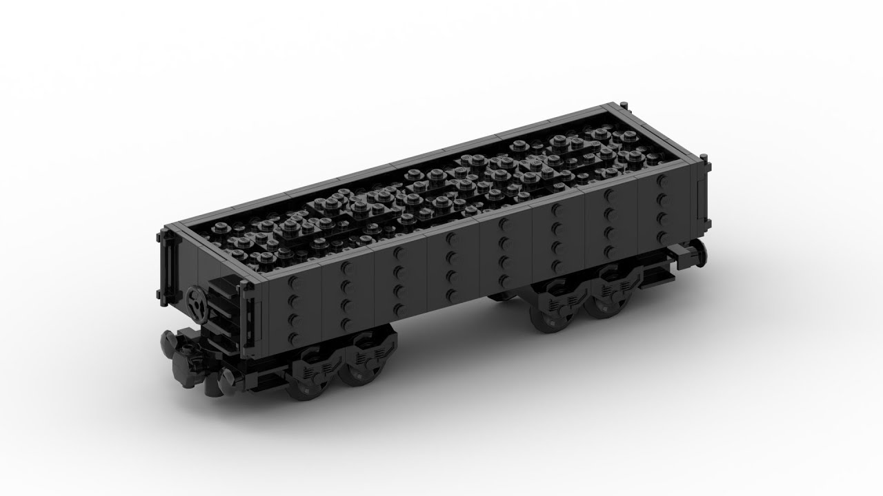 LEGO Train Coal Wagon MOC - Step by step