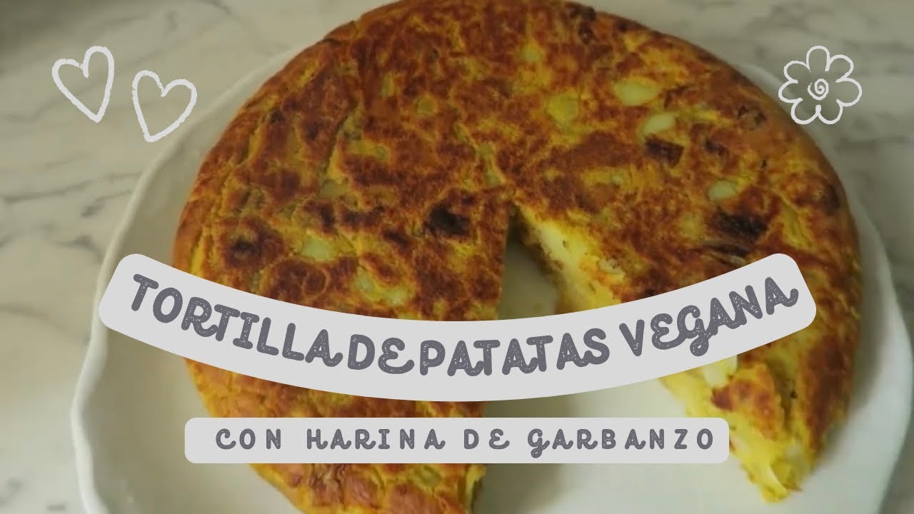 TORTILLA de PATATAS VEGANA CON HARINA DE GARBANZO | SIN HUEVO | PARA LLEVAR DE EXCURSIÓN Y A FIESTAS