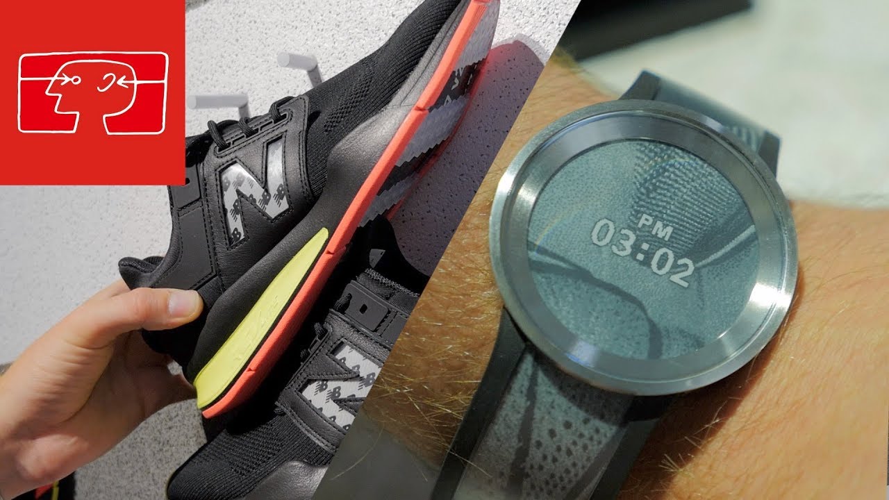 FES Watch U & New Balance Sneaker: Sony zeigt Kleidung mit E-Ink-Displays!