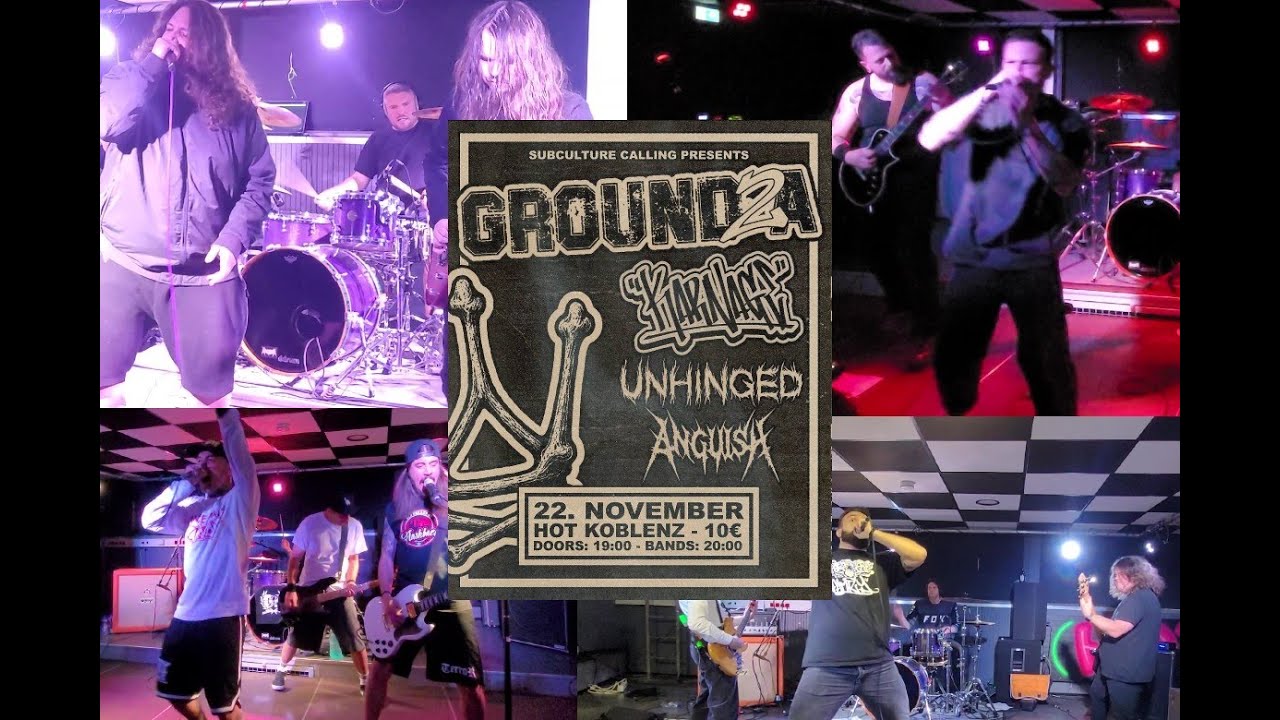 Subculture Calling Presents Ground2A + Karnage + Unhinged + Anguish