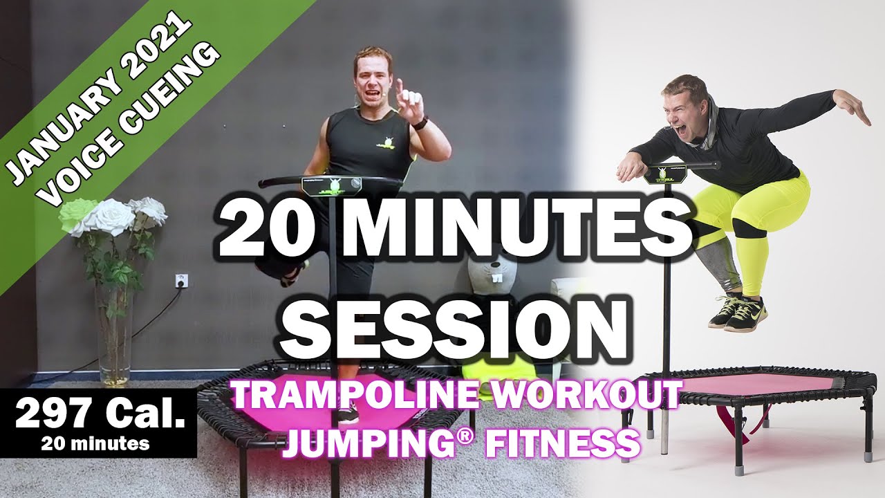 20 minutes trampoline session January 2021 - Jumping® Fitness [VOICE CUEING]