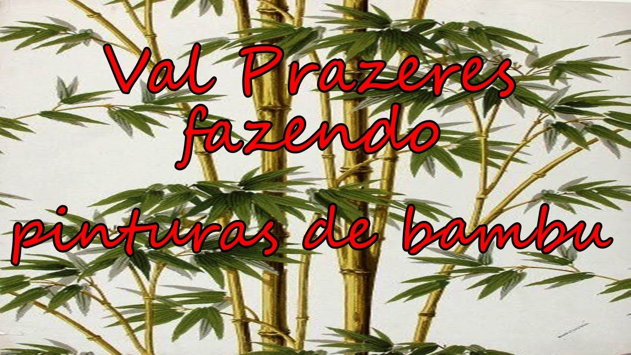 Pintura de bambus em tecidos