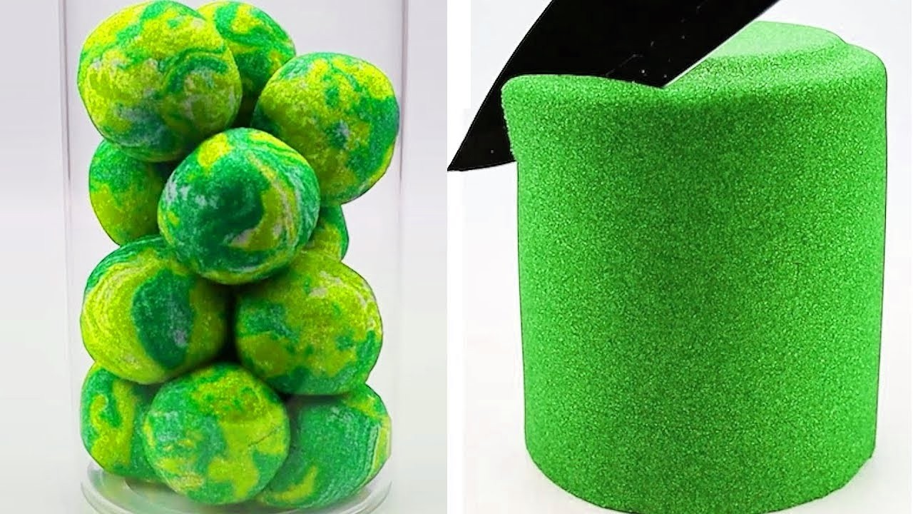 Kinetic Sand Noise ASMR | ASMR cutting green soap on the table