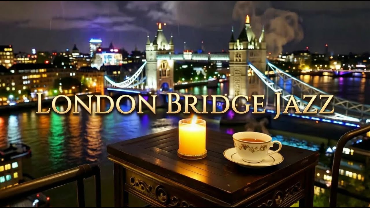 LONDON BRIDGE JAZZ | 🎷 Smooth Night Jazz Café Ambience for Study, Focus & Relaxation