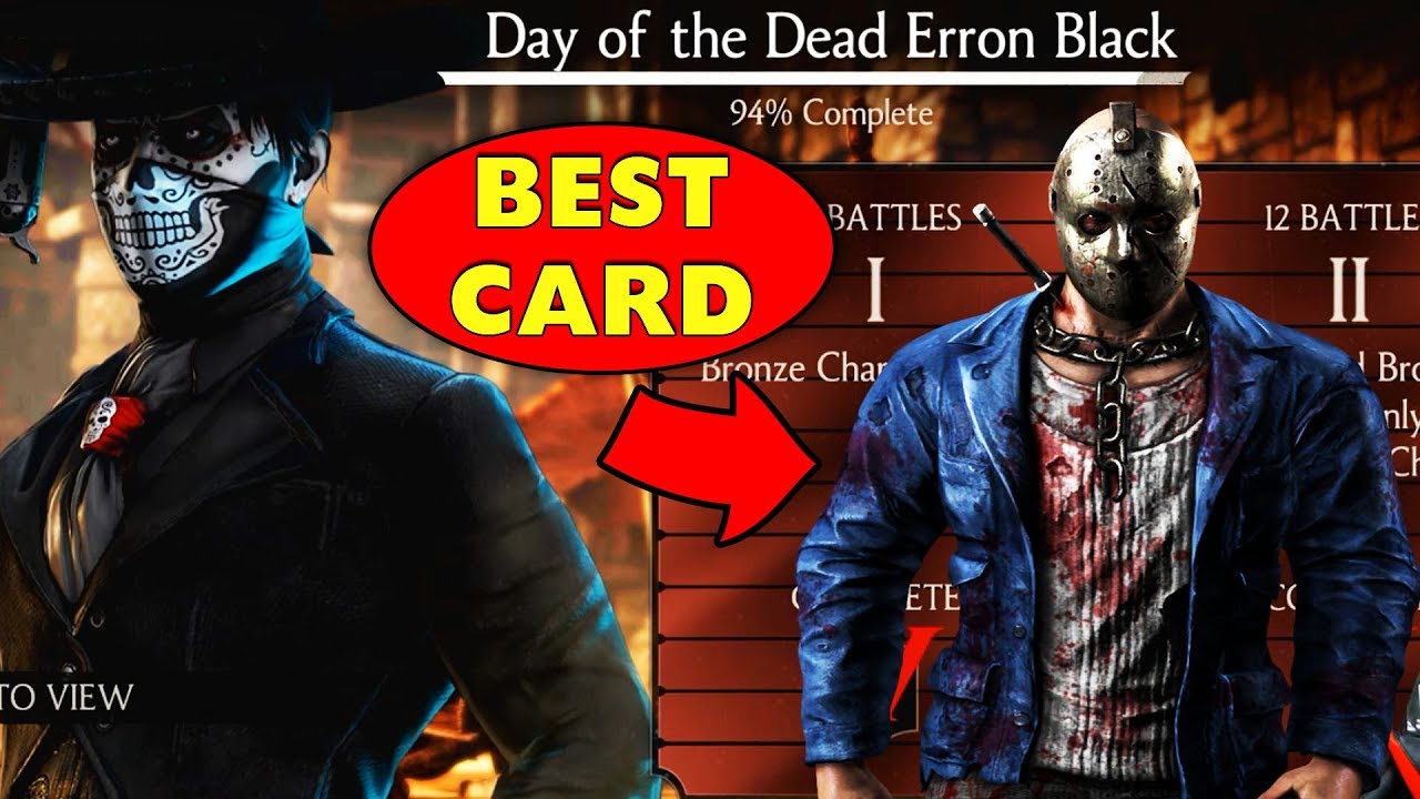 MKX Mobile. Day of the Dead Erron Black Challenge Gameplay + Review. Relentless Jason is OP!