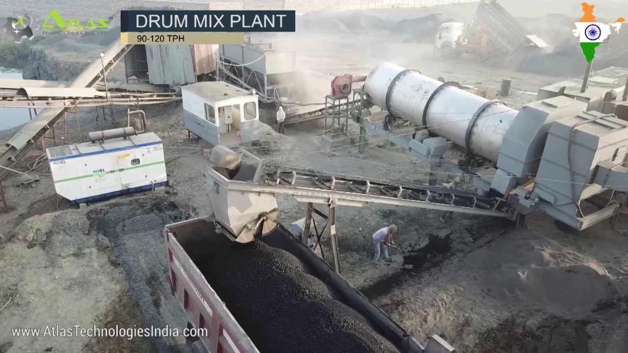 90 -120 tph atlas asphalt drum mix plant near Rajkot, India