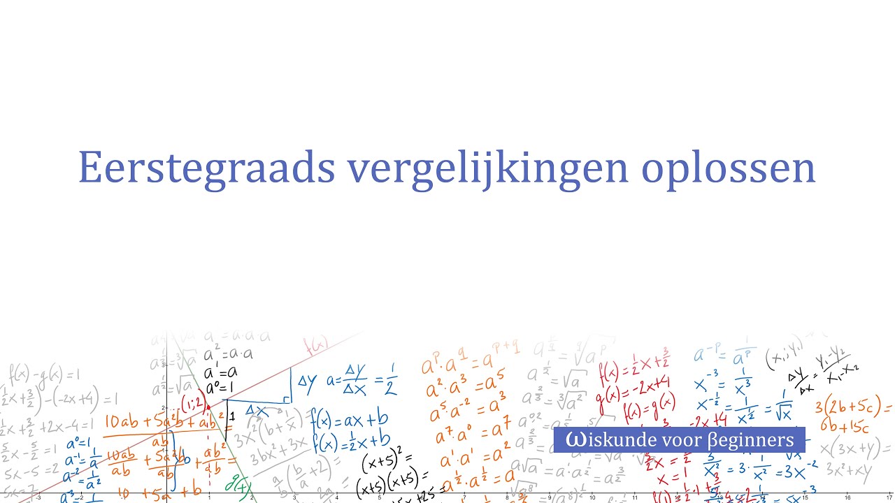 Eerstegraads vergelijkingen oplossen