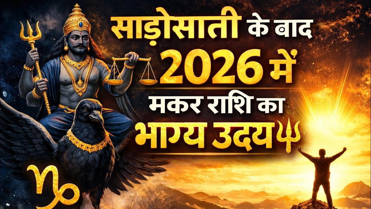 मकर राशि 2026 | साढ़ेसाती से मुक्ति और भाग्य उदय का वर्ष