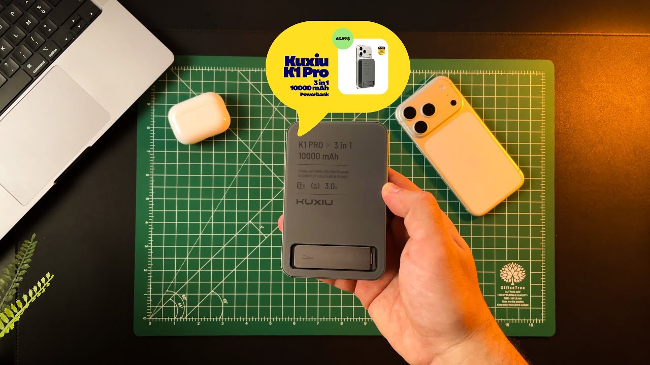Беспроводной внешний аккумулятор, достойный вашего рюкзака! — Kuxiu K1 Pro 10000 мА·ч (распаковка...