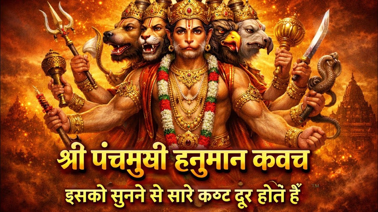🚩🙏 Shri Panchmukhi Hanuman Kavach | पंचमुखी हनुमान कवच | Powerful Hanuman Protection Mantra 🙏🚩