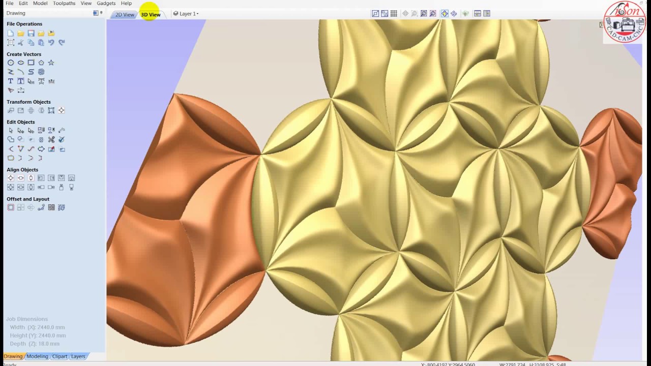 #Vectric #Aspire #3D #Texture #Tutorial-11 #Decorative wall #panel #2D #Tiles #interior #cnc #router