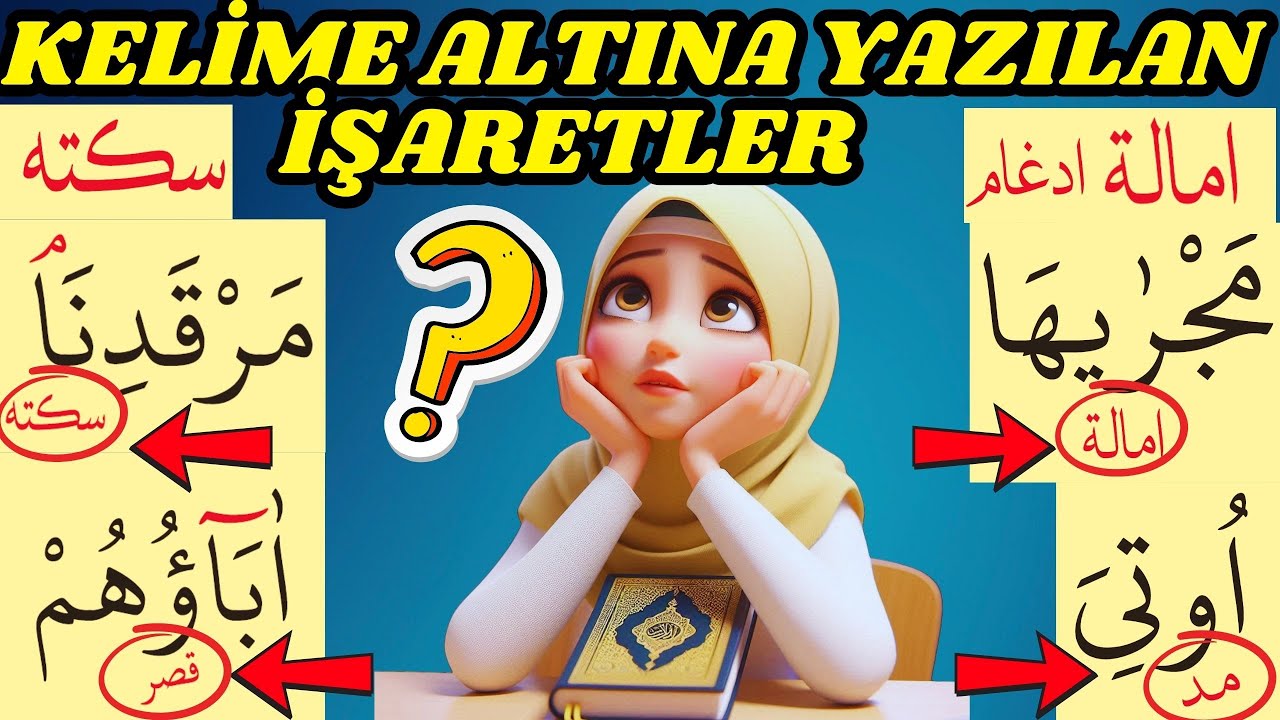 KURANDA KELİMELERİN ALTINDAKİ İŞARETLER:(SEKTE-İMALE-TESHİL-MED-KASR-İDGAM) AYET ALTINDAKİ İŞARETLER