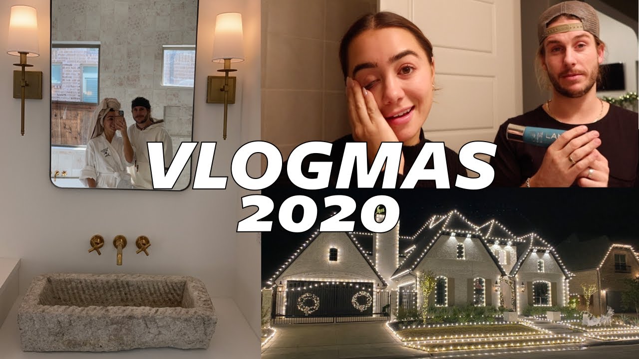 VLOG: Drunk Night Routine, New Bathtub & Completed Look, Christmas Lights Tour | Julia & Hunter