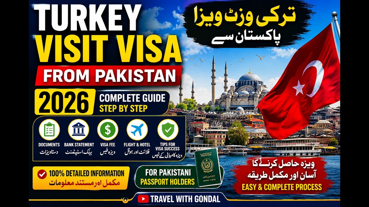 Turkey Visit Visa from Pakistan 2026 | Complete Step-by-Step Guide in Urdu/Hindi | Documents & Fee