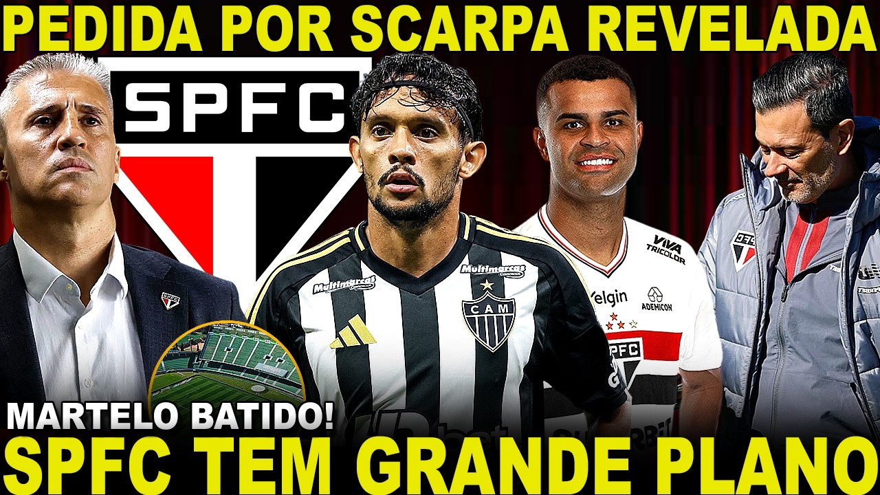 TUDO REVELADO!!! SPFC TRAÇA PLANO POR MEIA! VALORES POR SCARPA! CRESPO FALA SOBRE RIVER E+ INFO