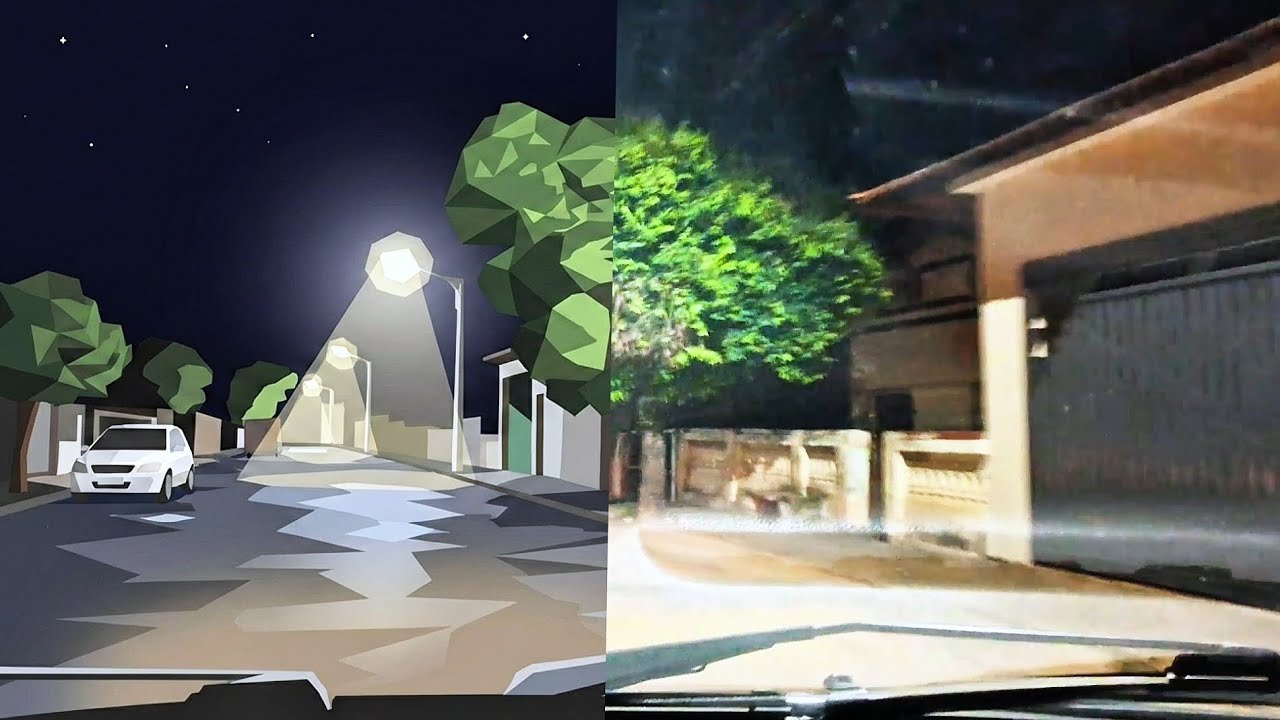 Cidade EXOBERANTE noturna de VISCONDE DO RIO BRANCO zona da mata MINEIRA