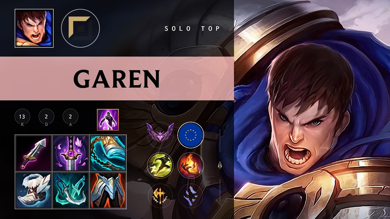 Гарен на верхней линии против Сиона - EUW Master Patch 26.10
