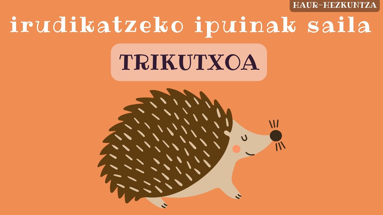 🦔 TRIKUTXOA 🦔 Irudikatzeko ipuinak Saila | Haur Hezkuntza