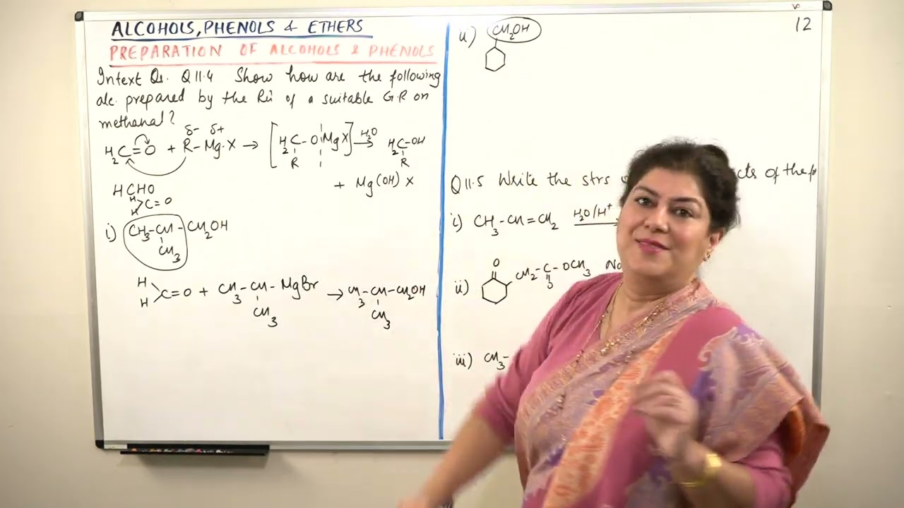 XII-11#12, Preparation of alcohols, Intext Questions 11.4 &11.5