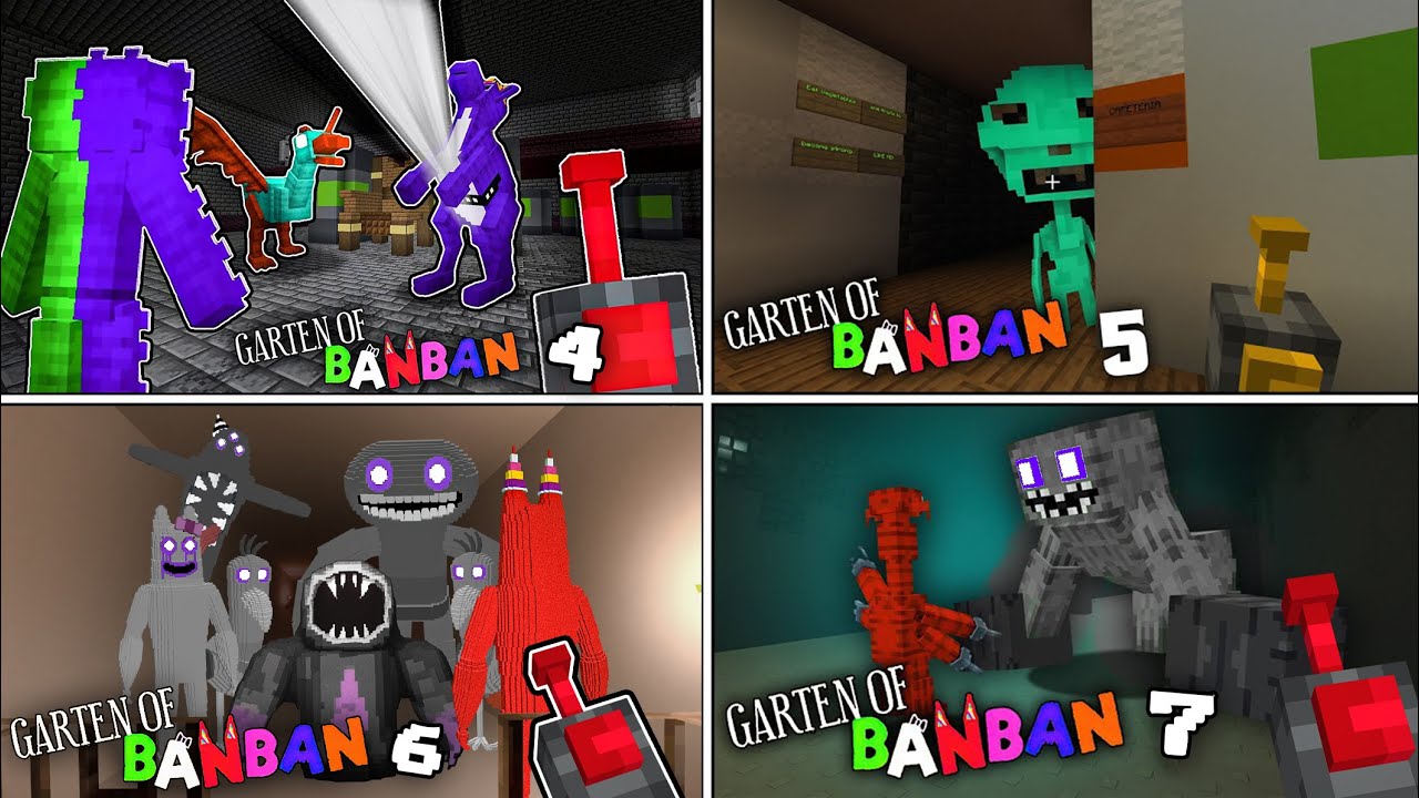 [Chapter 4 5 6 7] [Full Gameplay] Garten of Banban Chapter in Minecraft - map