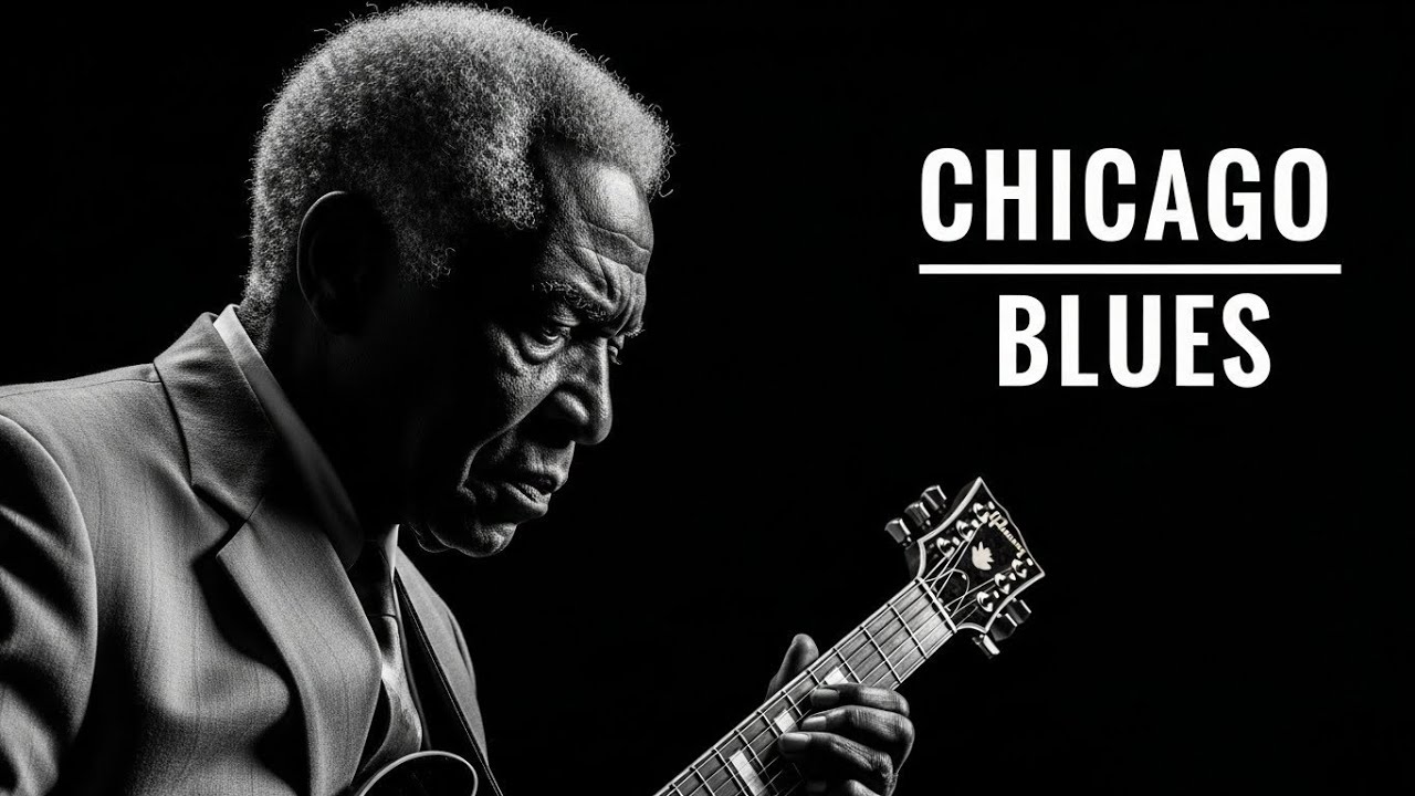 Slow Chicago Blues Groove | Relaxing Electric Blues Guitar