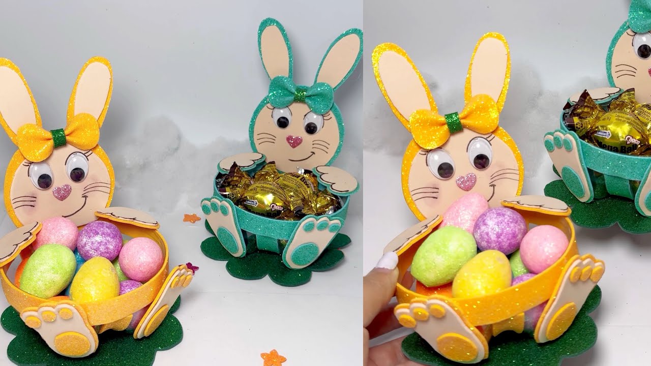 🐰🥕DULCEROS O ADORNOS con materiales reciclados y foami fáciles de hacer🥰