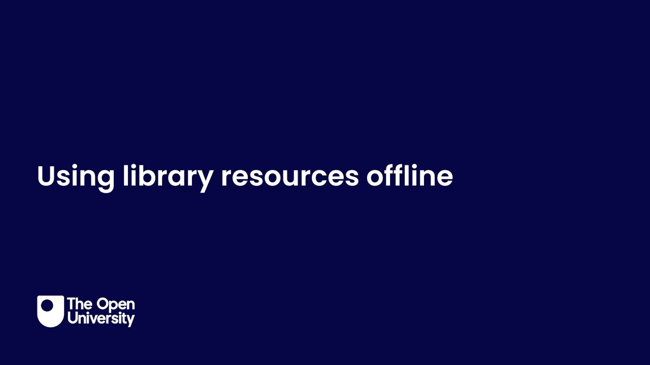 Using Library Resources Offline