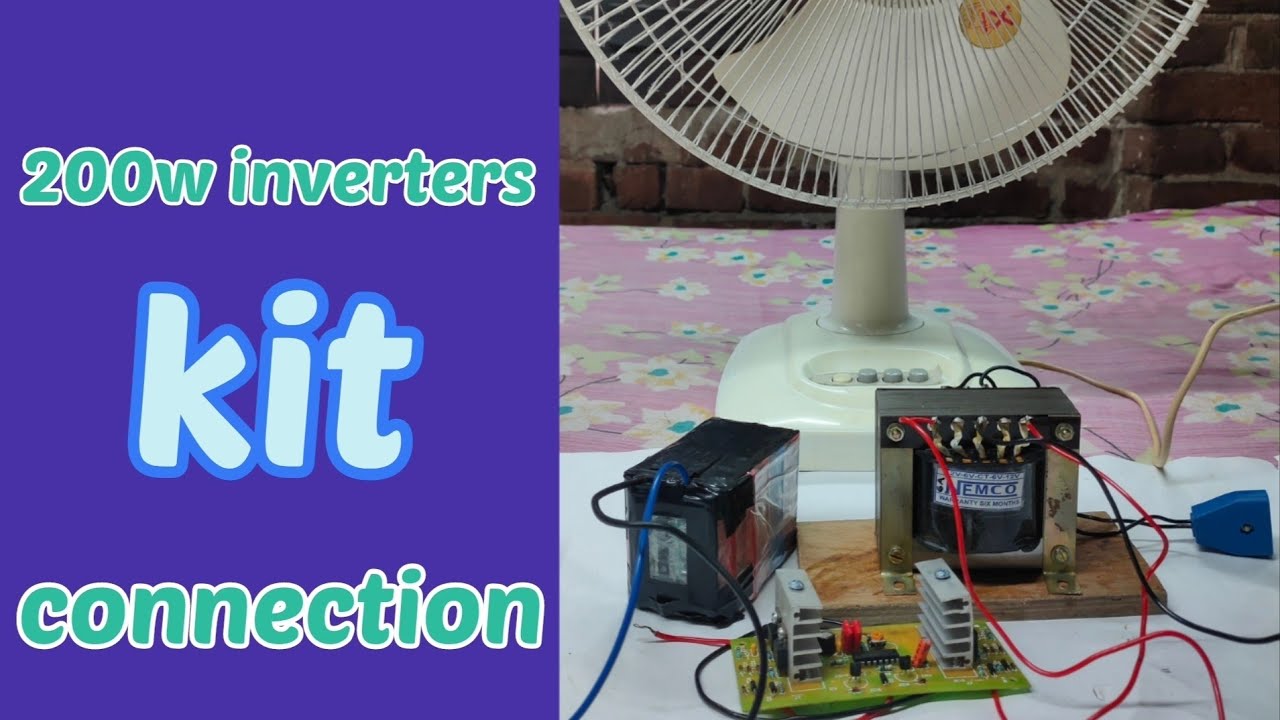 200W inverter kit connection//inverter kit connection कैसे करोगे// table fan चलेगा कि नहीं चलेगा