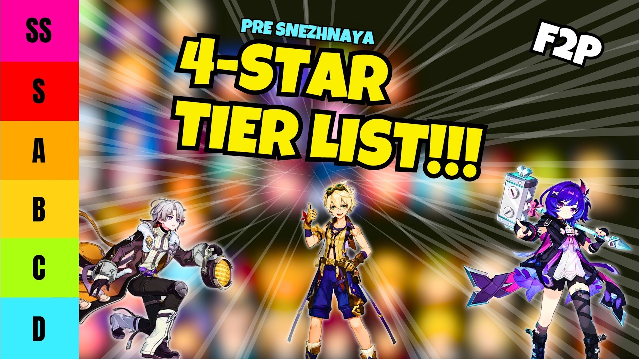 Ultimate F2P Genshin Impact 4-Star Tier List! Who to build for Snezhnaya?