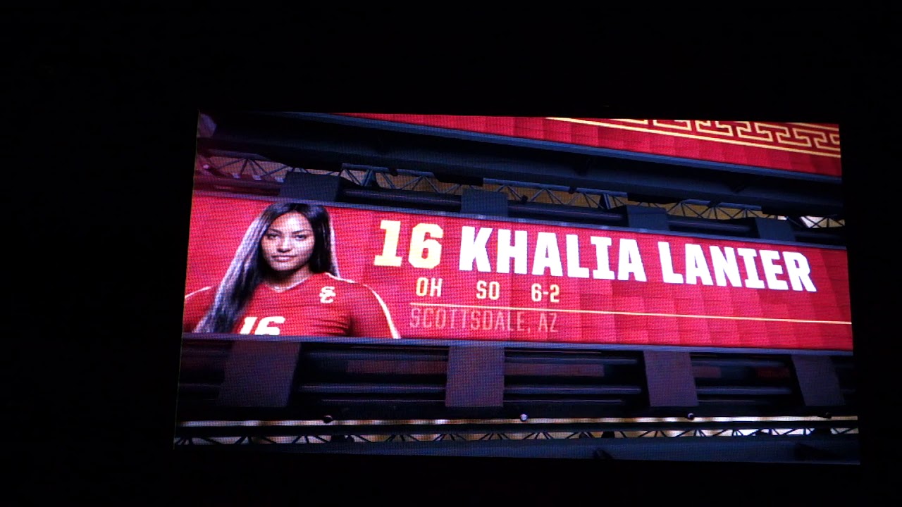 trojancandy.com:  The 2017 USC Women's Volleyball Team is Introduced on the Galen Center Big Screen